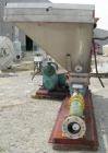 Used Moyno pump, model 2JOJS3 SSQ, trim AEA-NK. Open throat design with lump breaker, and feed screw. 8