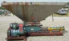 Used Moyno pump, model 2JOJS3 SSQ, trim AEA-NK. Open throat design with lump breaker, and feed screw. 8