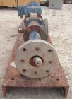 Used Moyno 1000 Processing Cavity Pump, Model B2CSSQ3AAA. 2 stage, 1.5 gallons per 100 revolutions. Stainless chamber, chrome plated rotor, Nitrile stator, trim AAA. 2'' inlet, 2'' discharge. Driven ...