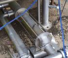 Used Moyno Progressive Cavity Pump, Model CFB2FSSB3SAA. Driven by a 7.5hp, 3/60/230/460 volt, 1770 rpm gear motor, ratio 4.82 to 1. Serial# AS2324507.