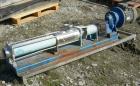 Used CSF Inox Processing Cavity Pump, Model MAN80-2/AA.T32. carbon steel body, 304 stainless steel rotor, with stator. 4 3/8
