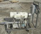 Used:  Moyno Sanitary Pump, Type SSQ, 316 Stainless Steel.  Rated 5 gallons per minute per 100 rpm.   Driven by a 1.5 hp, 1750 rpm motor.  Mounted on a stainless steel frame on casters.  Includes a c...