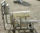 Used:  Moyno Sanitary Pump, Type SSQ, 316 Stainless Steel.  Rated 5 gallons per minute per 100 rpm.   Driven by a 1.5 hp, 1750 rpm motor.  Mounted on a stainless steel frame on casters.  Includes a c...