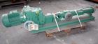 Used Netzsch Progressive Cavity Pump, Type NE60A. 4’’ Inlet, 4’’ outlet. Driven by a 10kw (13hp), 3/50/500 volt, 1465 rpm motor. Base mounted.