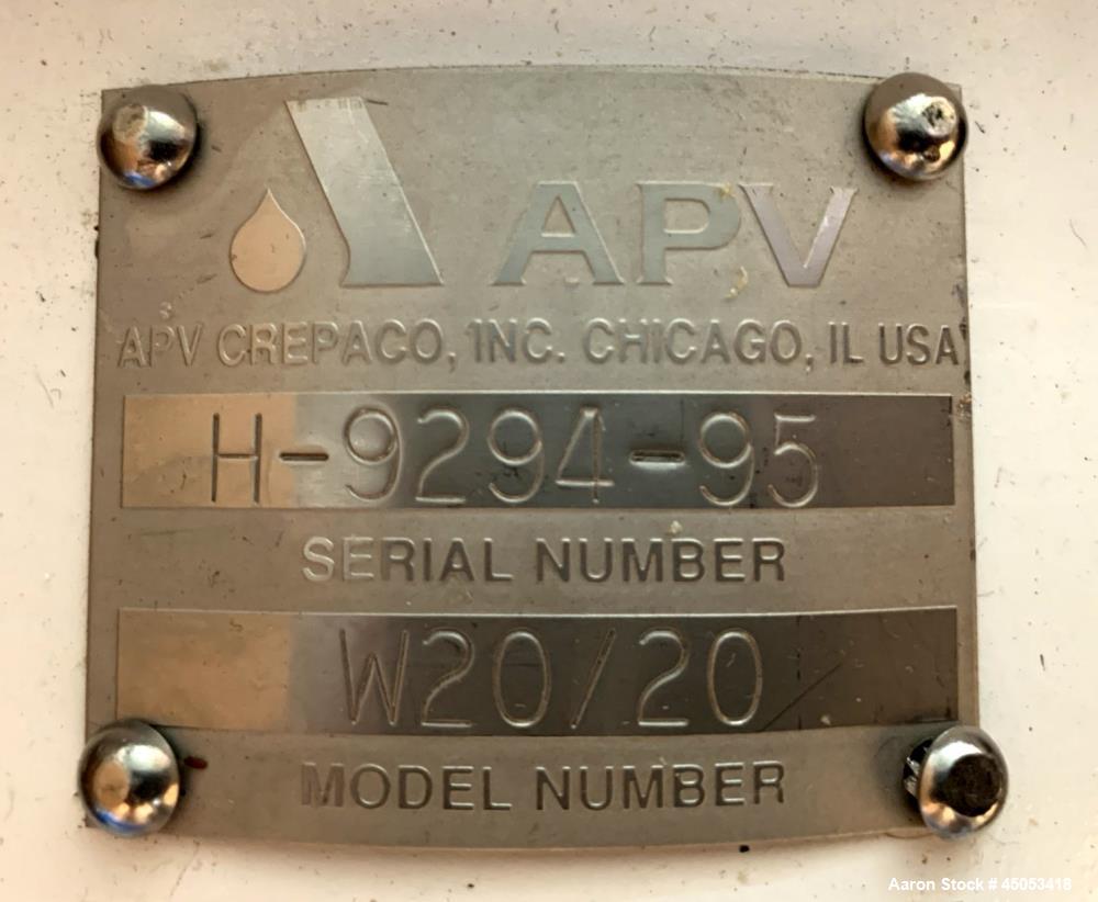 Unused- APV Crepaco Centrifugal Pump, Stainless Steel, Model W20/20