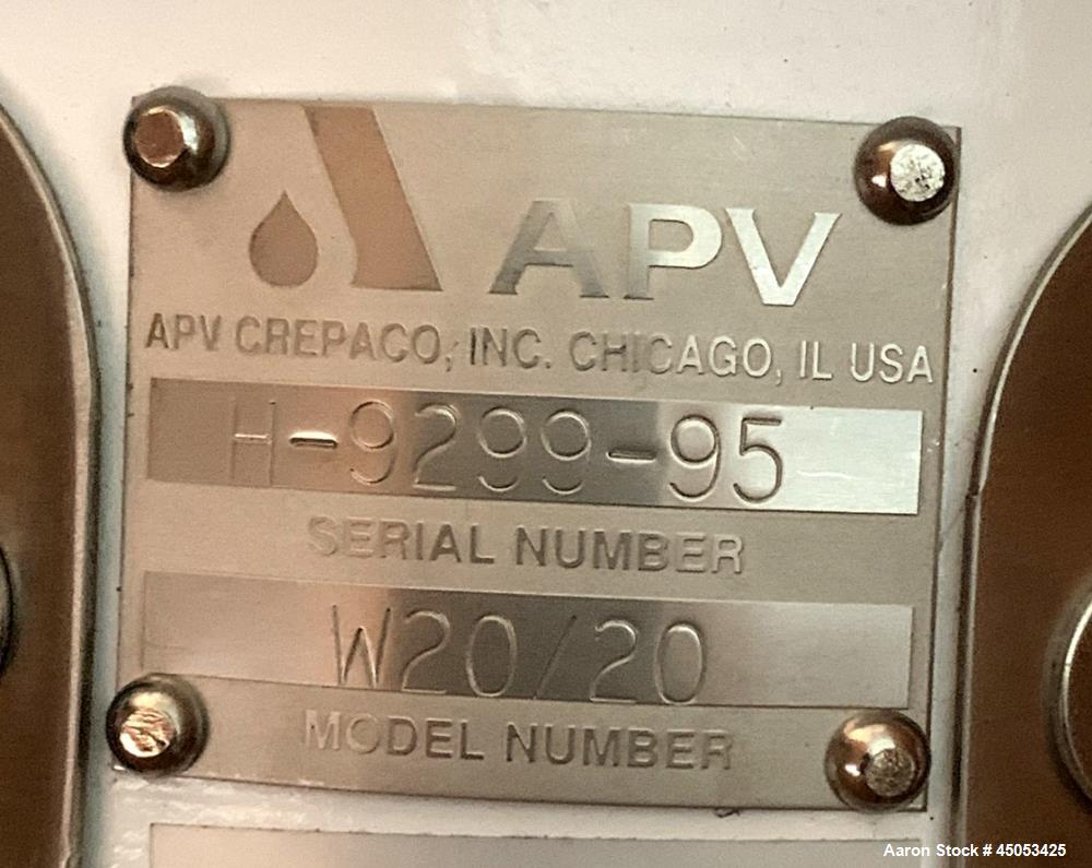 Unused- APV Crepaco Centrifugal Pump, Stainless Steel, Model W20/20