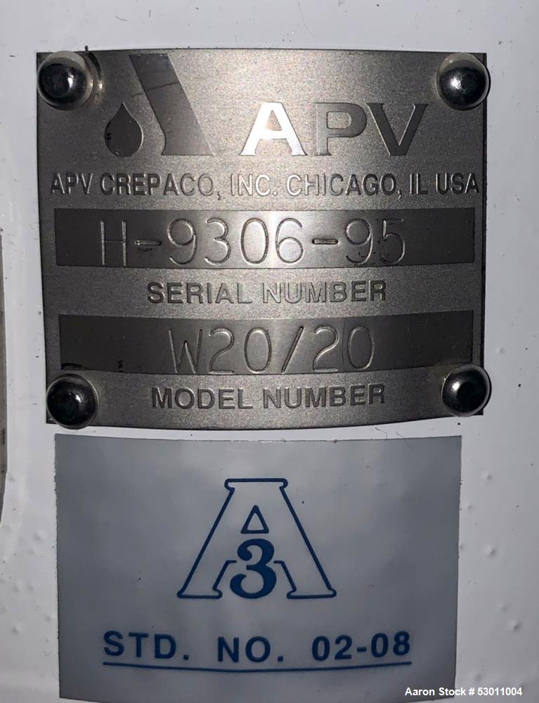 Sin usar- Bomba centrífuga APV Crepaco, acero inoxidable, modelo W20/20. Aproximadamente 105 galones por minuto, 95 pies de ...