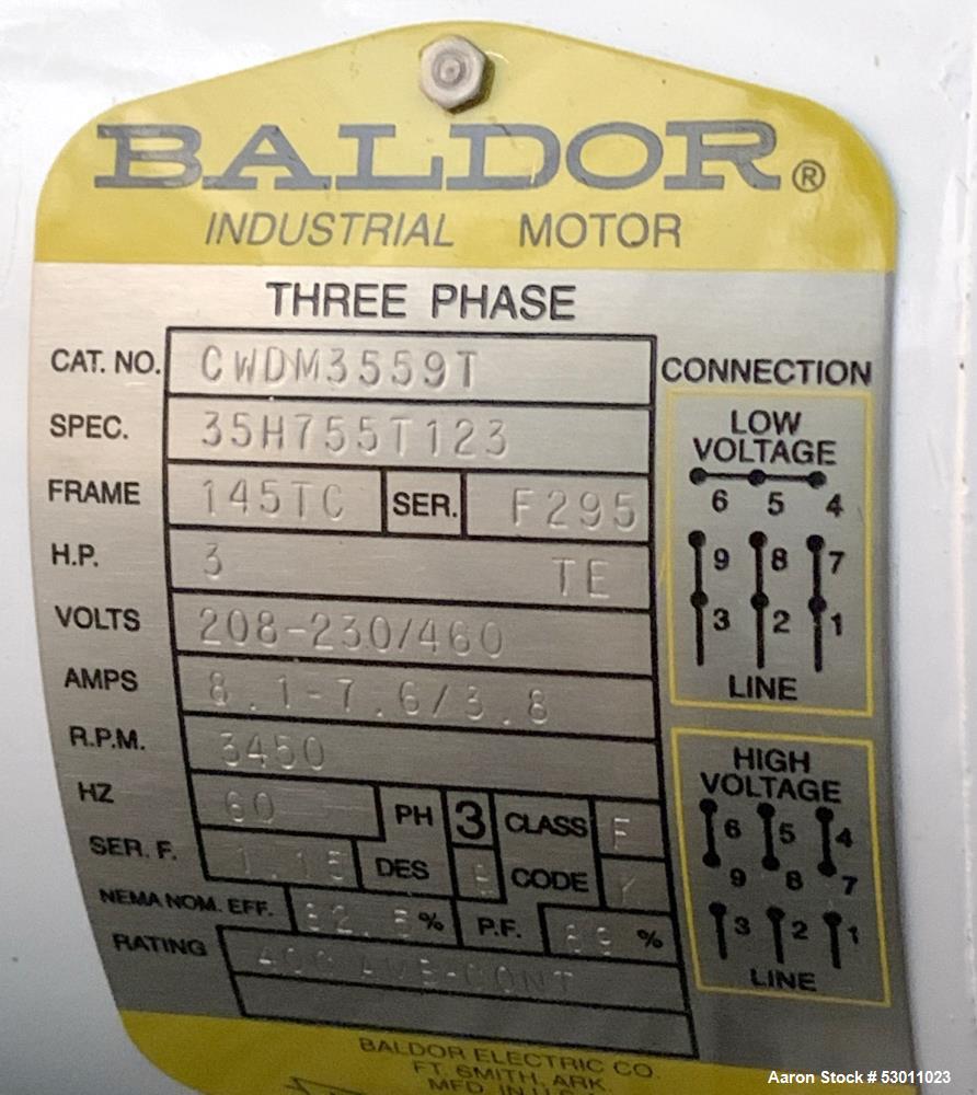 Sin usar- Bomba centrífuga APV Crepaco, acero inoxidable, modelo W20/20. Aproximadamente 105 galones por minuto, 95 pies de ...