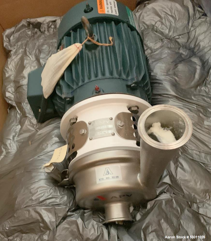 Unused- APV Crepaco Centrifugal Pump, Stainless Steel, Model W20/20. Approximate 105 gallons per minute, 95 head feet @ 3500...