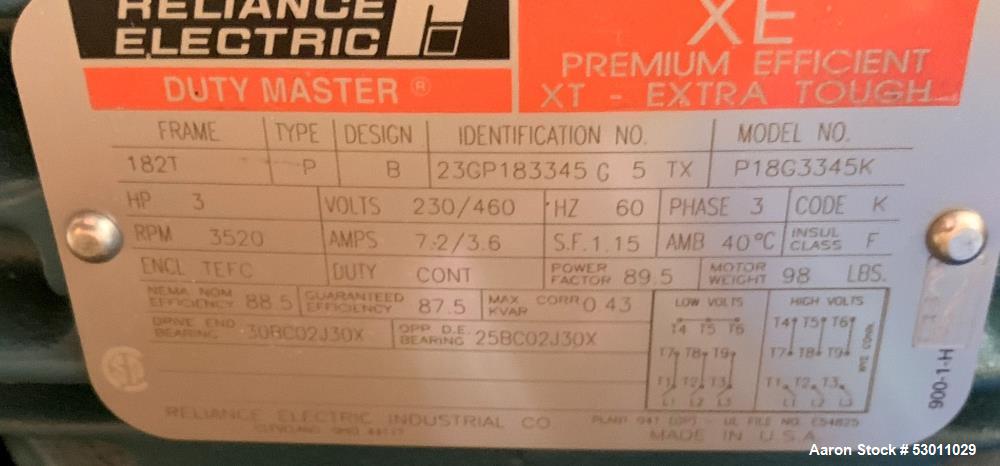 Unused- APV Crepaco Centrifugal Pump, Stainless Steel, Model W20/20. Approximate 105 gallons per minute, 95 head feet @ 3500...