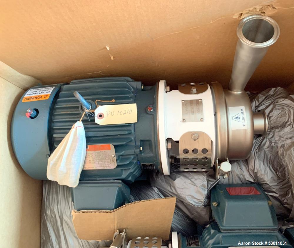 Unused- APV Crepaco Centrifugal Pump, Stainless Steel, Model W20/20. Approximate 105 gallons per minute, 95 head feet @ 3500...