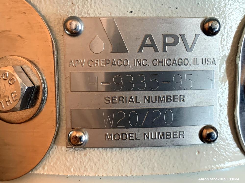 Unused- APV Crepaco Centrifugal Pump, Stainless Steel, Model W20/20. Approximate 105 gallons per minute, 95 head feet @ 3500...