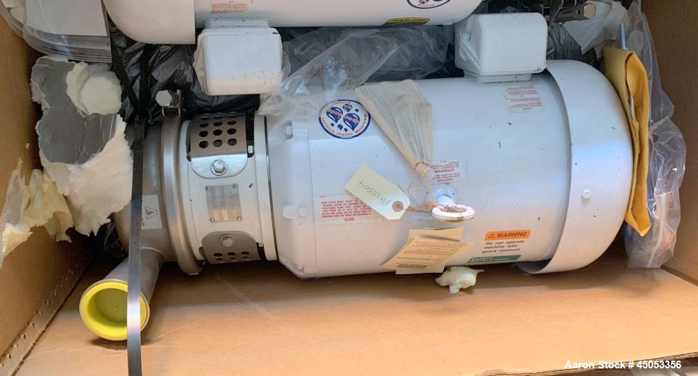 Unused- APV Model W 30/50 Centrifugal Pump, Stainless Steel. Approximate 280 gallons per minute, 130 head feet @ 3500 rpm. Approximate 3" inlet, 2-1/2" outlet. Approximate 6.3" diameter impellar. Dri...