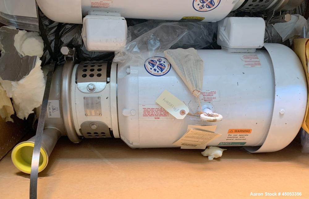Unused- APV Model W 30/50 Centrifugal Pump, Stainless Steel. Approximate 280 gallons per minute, 130 head feet @ 3500 rpm. Approximate 3" inlet, 2-1/2" outlet. Approximate 6.3" diameter impellar. Dri...
