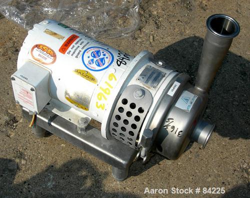 USED: APV centrifugal pump, model W20/20, 316 stainless steel. 2" tri clamp inlet, 2" tri clamp outlet. Approximate capacity...
