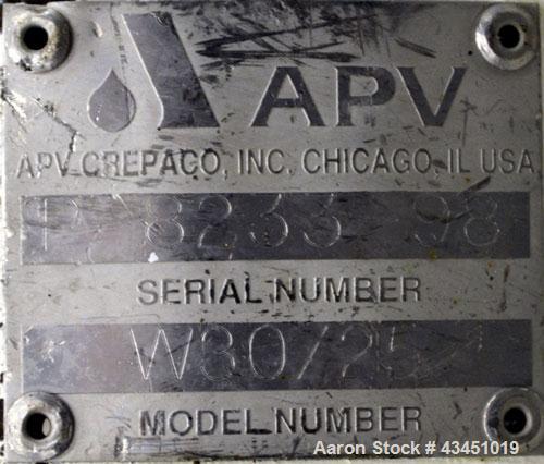 Used Stainless Steel APV W Series Centrifugal Pump, Model W30/25