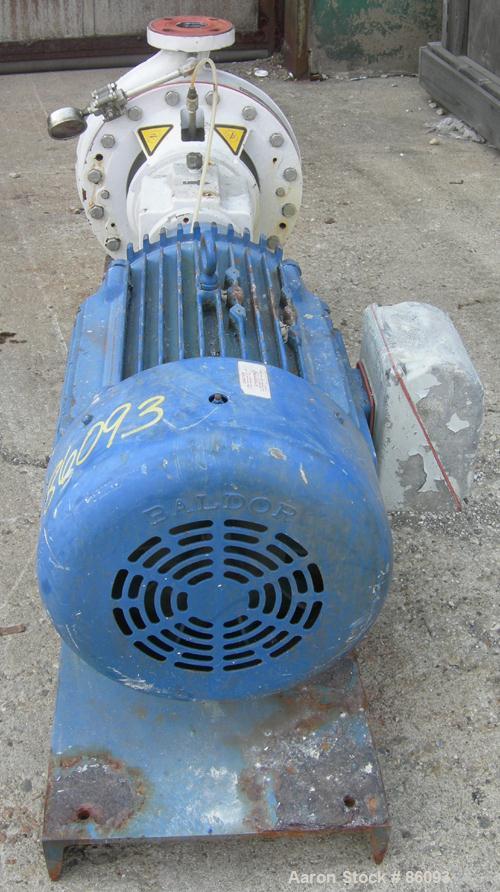 Used Ahlstrom Centrifugal Pump, Size CPT24.2, Stainless Steel. 3" inlet x 2" outlet. Approximately 550 gallons per minute at 718' head at 3560 RPM. Driven by a 25 HP, 3/60/230/460 Volt, 3500 RPM moto...