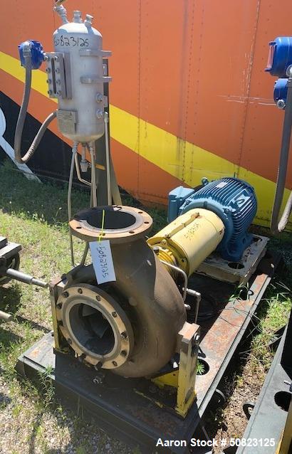 Used Blackmer System One Centrifugal Pumps, Model FRM. Size 8 X 10-13, approximate 4200 gallons per minute at 110' head at 275 psi at 100 degrees F. Driven by a 100 HP, 3/60/230/460 volt, 1775 rpm mo...