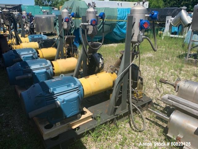 Used Blackmer System One Centrifugal Pumps, Model FRM. Size 8 X 10-13, approximate 4200 gallons per minute at 110' head at 275 psi at 100 degrees F. Driven by a 100 HP, 3/60/230/460 volt, 1775 rpm mo...
