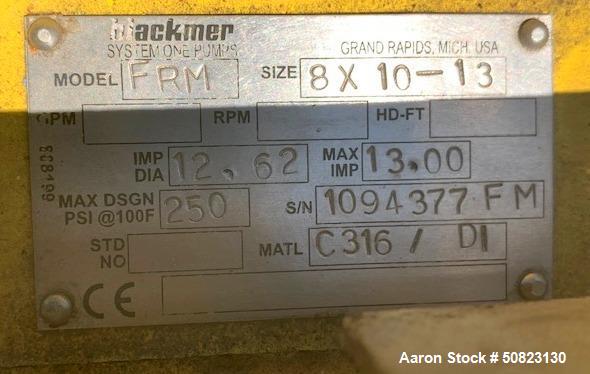 Used Blackmer System One Centrifugal Pumps, Model FRM.