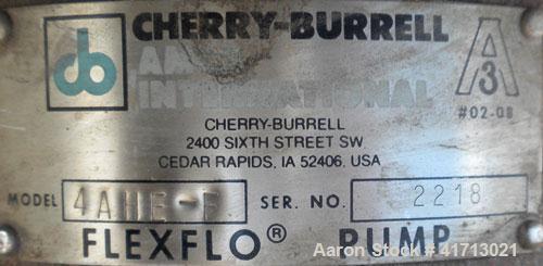 Used- Stainless Steel Cherry Burrell Flexflo Close-Coupled Centrifugal Pump, model 4AHE-F