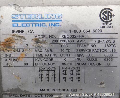 Used Stainless Steel Cherry-Burrell Flexflo Centrifugal Pump, Model 4AHK-F