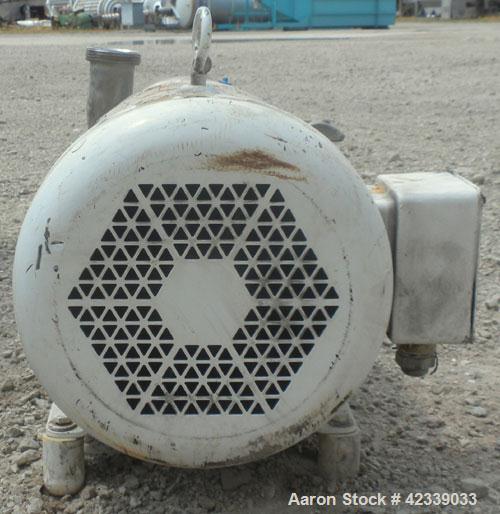 Used Cherry-Burrell Flexflo Centrifugal Pump, Model 4BHK-F, 316 Stainless Steel. 4" Sanitary threaded inlet, 2-1/2" sanitary threaded outlet. Approximate 5-1/2" diameter impeller. Rated approximately...