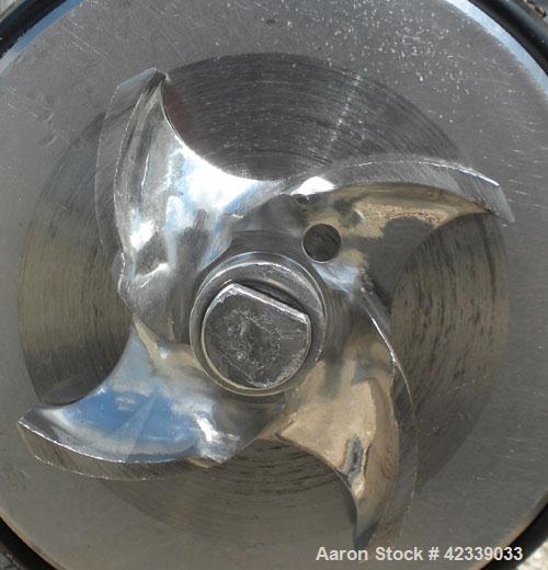 Used Cherry-Burrell Flexflo Centrifugal Pump, Model 4BHK-F, 316 Stainless Steel. 4" Sanitary threaded inlet, 2-1/2" sanitary threaded outlet. Approximate 5-1/2" diameter impeller. Rated approximately...