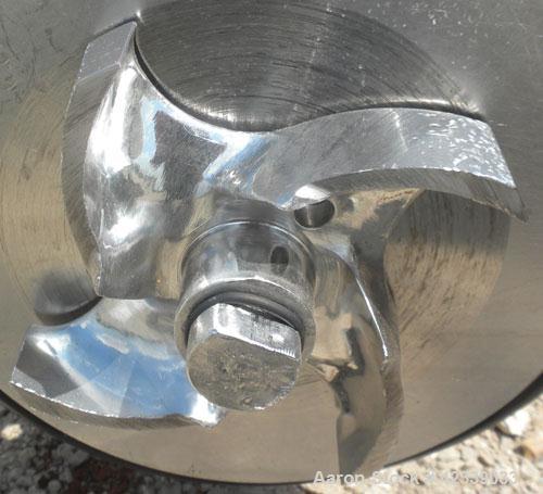 Used Cherry-Burrell Flexflo Centrifugal Pump, Model 4BHK-F, 316 Stainless Steel. 4" Sanitary threaded inlet, 2-1/2" sanitary threaded outlet. Approximate 5-1/2" diameter impeller. Rated approximately...