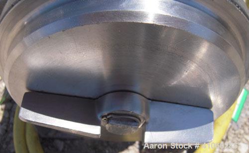 Used Cherry Burrell Flexflo Centrifugal Pump, Model VAE-F, 316 Stainless Steel. 2" tri-clamp inlet, 1 1/2" tri-clamp outlet. Approximate 5" diameter impeller. Rated approximately 40 gallons per minut...