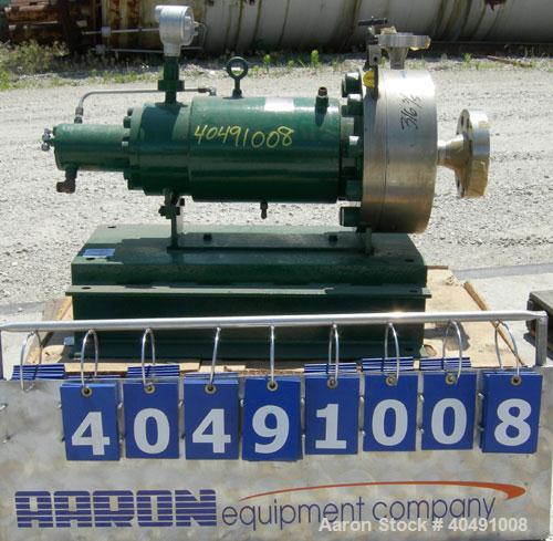 Used Stainless Steel Crane Chempump Sealess Canned Motor Centrifugal Pump, model GVHT-20K-12H-15S