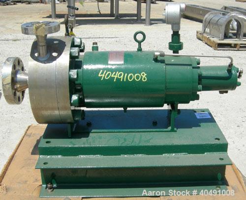 Used Stainless Steel Crane Chempump Sealess Canned Motor Centrifugal Pump, model GVHT-20K-12H-15S