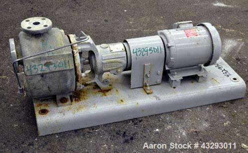Used- Stainless Steel Durco Mark III Unitized Self-Priming Centrifugal Pump