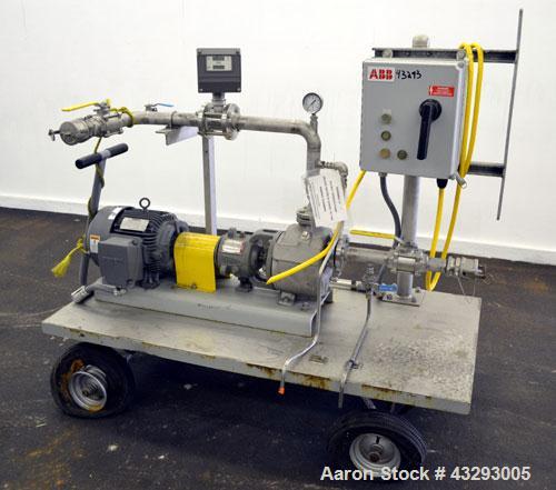Used Durco Mark III Unitized Self-Priming Centrifugal Pump, Size 1J1.5X1US-6/60, 316 Stainless Steel. 1-1/2” Inlet, 1” outlet.  Rated approximately 80 gallons per minute at 120' head.  Gland mechanic...