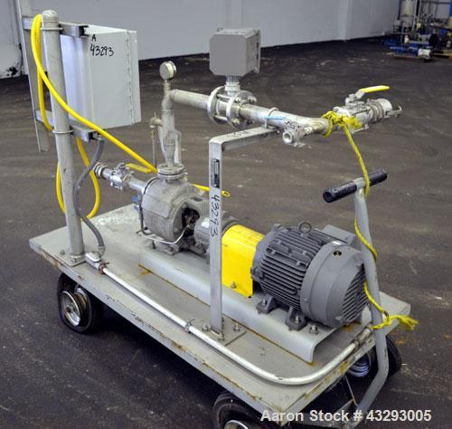 Used Durco Mark III Unitized Self-Priming Centrifugal Pump, Size 1J1.5X1US-6/60, 316 Stainless Steel. 1-1/2” Inlet, 1” outlet.  Rated approximately 80 gallons per minute at 120' head.  Gland mechanic...