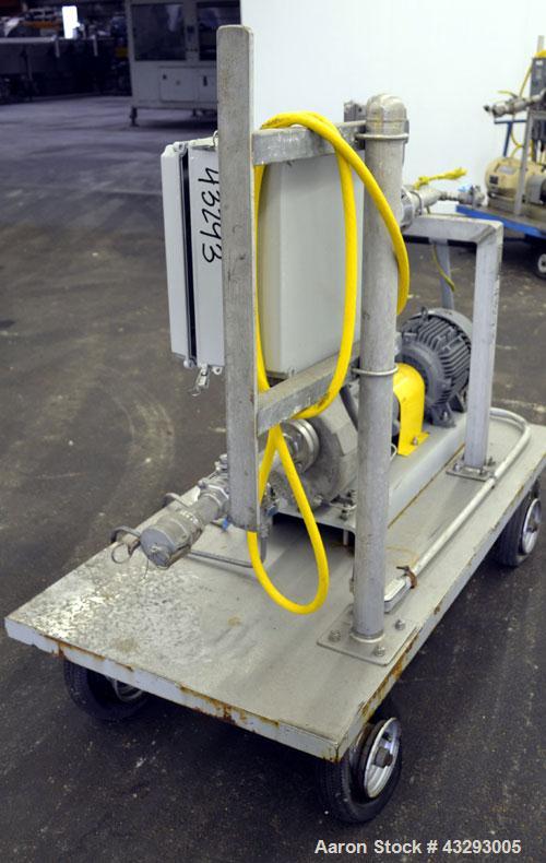Used Durco Mark III Unitized Self-Priming Centrifugal Pump, Size 1J1.5X1US-6/60, 316 Stainless Steel. 1-1/2” Inlet, 1” outlet.  Rated approximately 80 gallons per minute at 120' head.  Gland mechanic...
