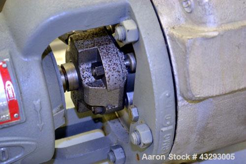Used Durco Mark III Unitized Self-Priming Centrifugal Pump, Size 1J1.5X1US-6/60, 316 Stainless Steel. 1-1/2” Inlet, 1” outlet.  Rated approximately 80 gallons per minute at 120' head.  Gland mechanic...