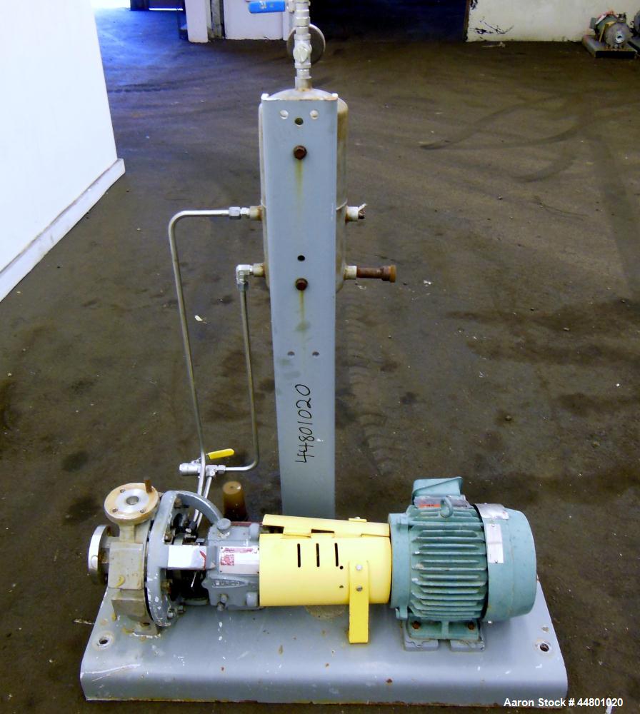 Used Stainless Steel Flowserve Durco Mark 3 Centrifugal Pump, Model MK3 Lo-Flo