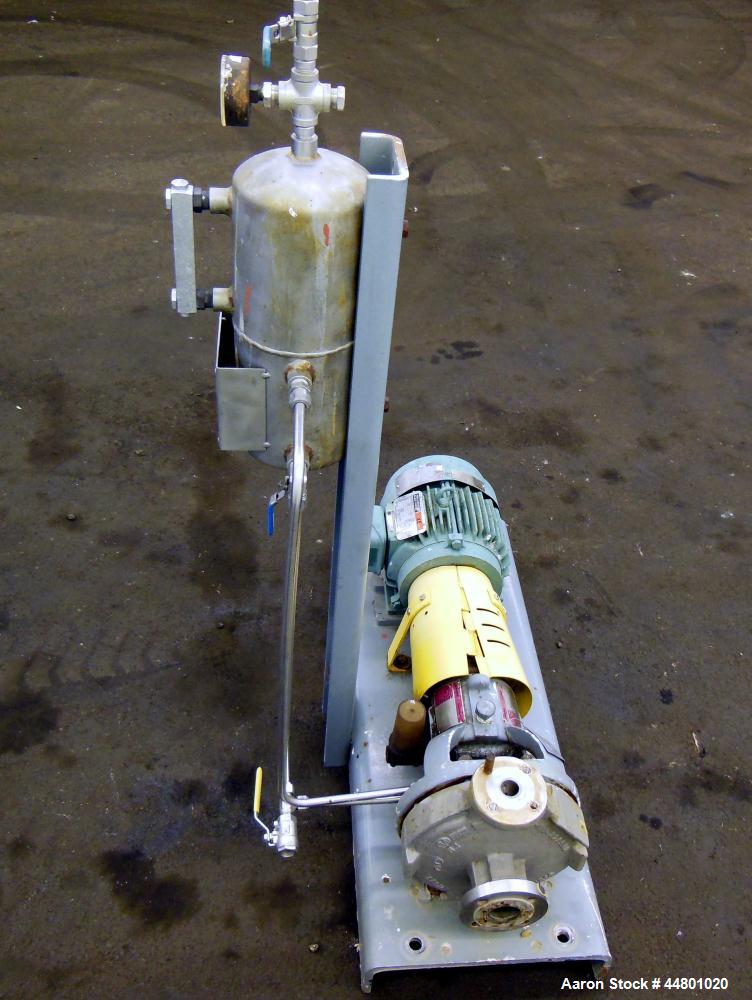 Used Stainless Steel Flowserve Durco Mark 3 Centrifugal Pump, Model MK3 Lo-Flo