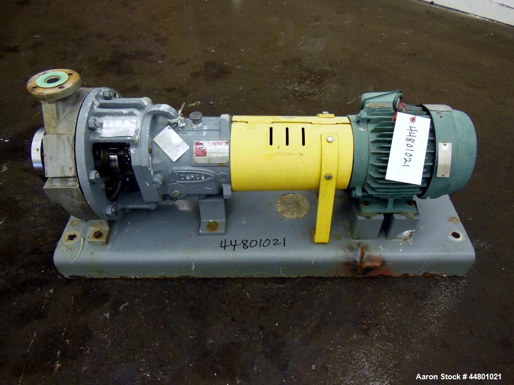Used Stainless Steal Flowserve Durco Mark 3 Centrifugal Pump, Model MK3 Lo-Flo