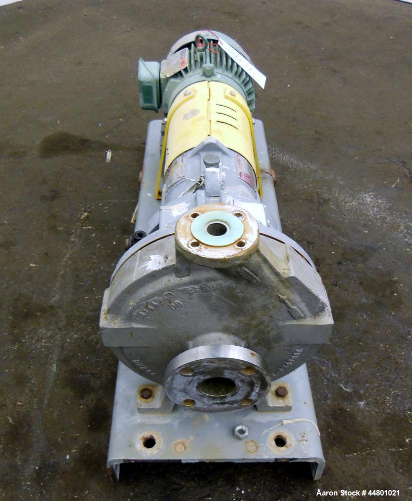Used Stainless Steal Flowserve Durco Mark 3 Centrifugal Pump, Model MK3 Lo-Flo