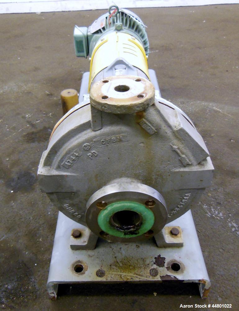 Used Stainless Steel Flowserve Durco Mark 3 Centrifugal Pump, Model MK3 Lo-Flo