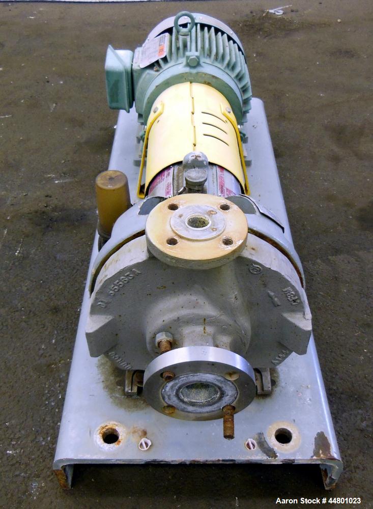 Used Stainless Seel Flowserve Durco Mark 3 Centrifugal Pump, Model MK3 Lo-Flo