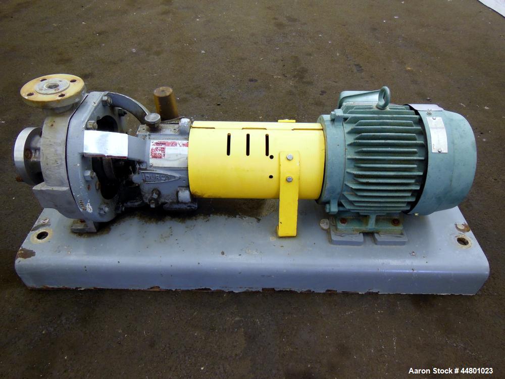 Used Stainless Seel Flowserve Durco Mark 3 Centrifugal Pump, Model MK3 Lo-Flo