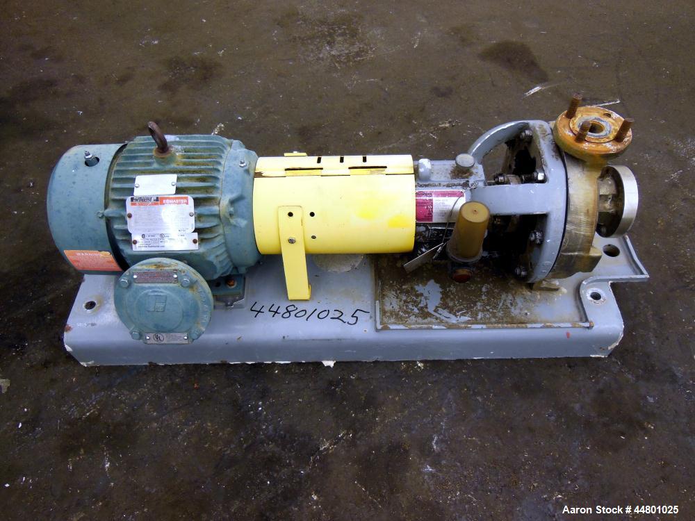 Used Stainless Steel Flowserve Durco Mark 3 Centrifugal Pump, Model MK3 Lo-Flo