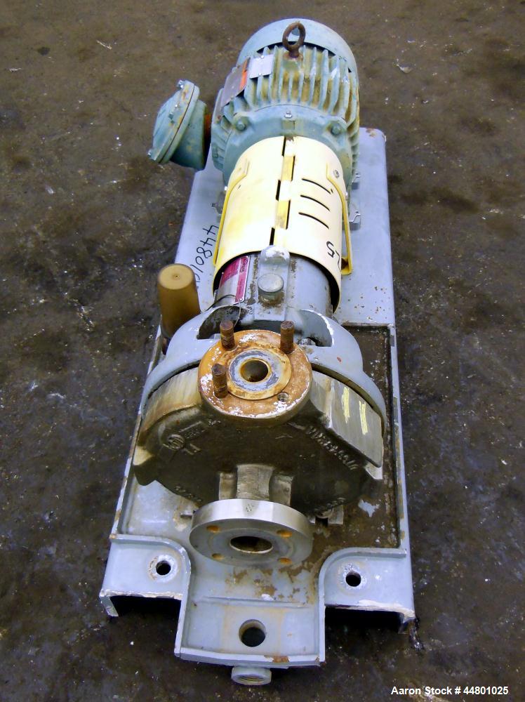 Used Stainless Steel Flowserve Durco Mark 3 Centrifugal Pump, Model MK3 Lo-Flo