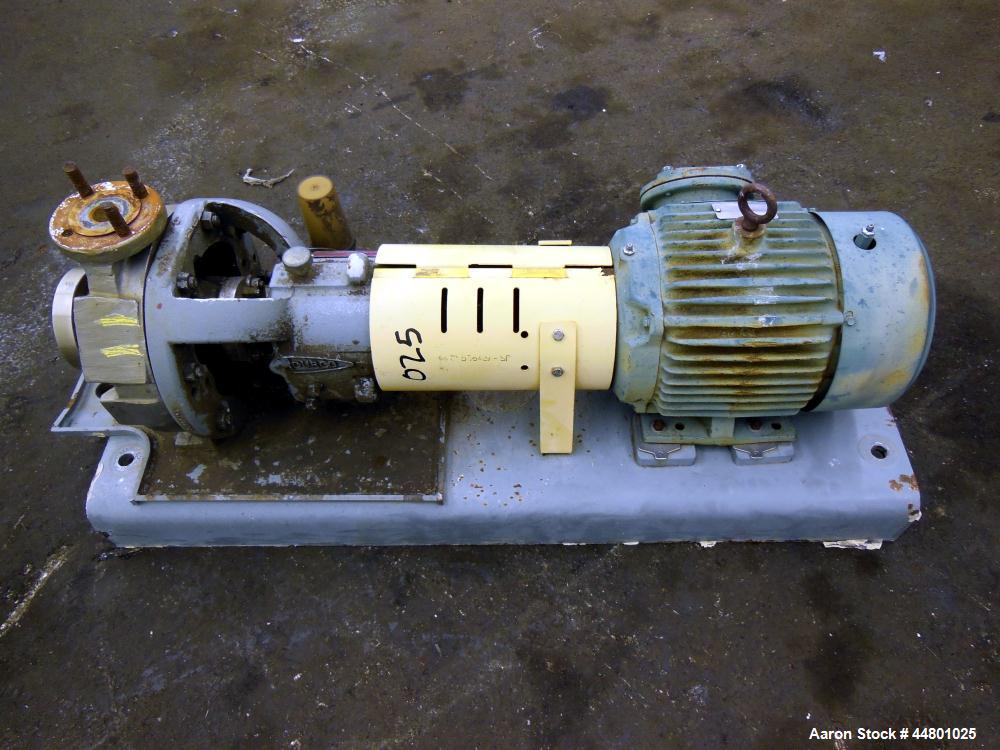 Used Stainless Steel Flowserve Durco Mark 3 Centrifugal Pump, Model MK3 Lo-Flo