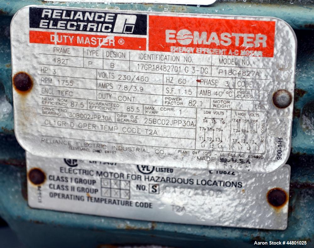 Used Stainless Steel Flowserve Durco Mark 3 Centrifugal Pump, Model MK3 Lo-Flo