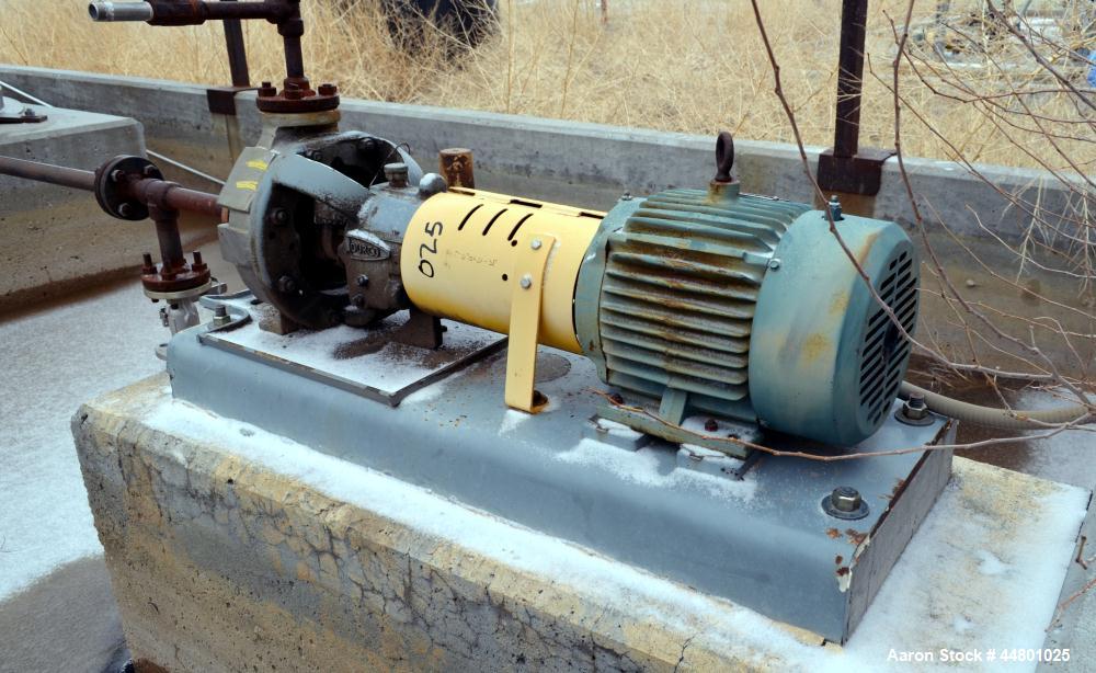 Used Stainless Steel Flowserve Durco Mark 3 Centrifugal Pump, Model MK3 Lo-Flo