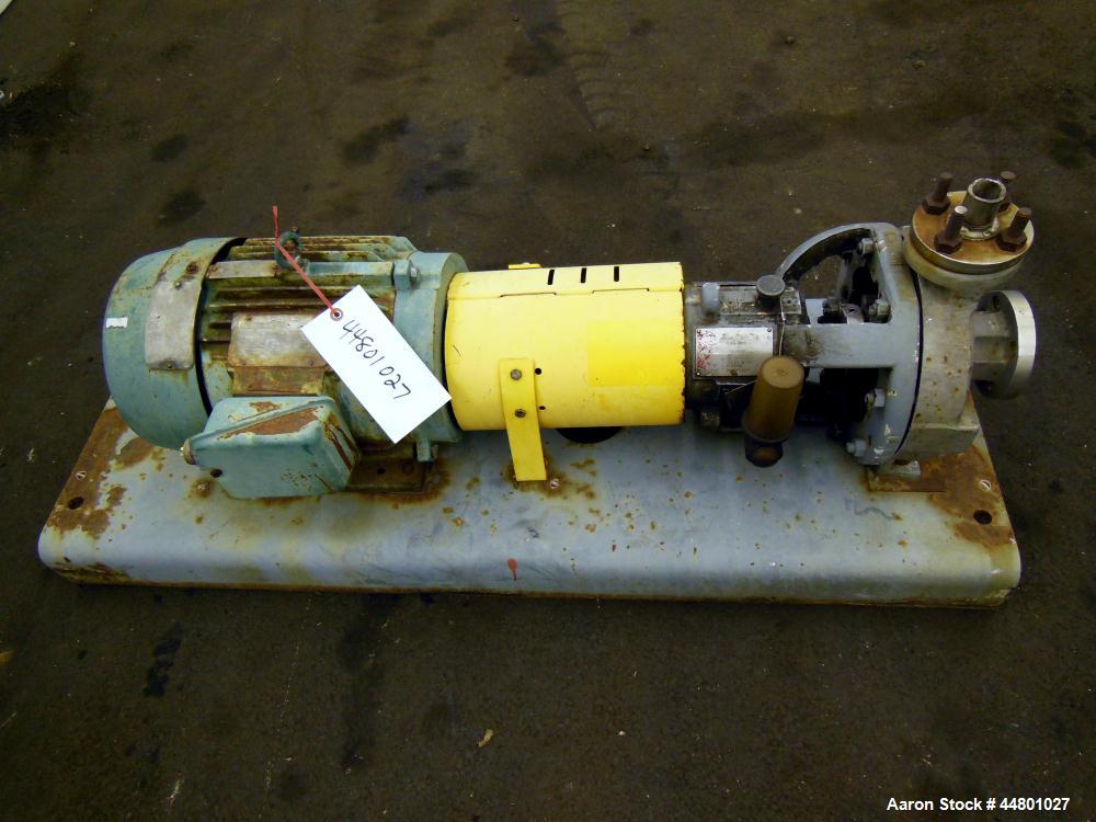 Used Stainless Steel Flowserve Durco Mark 3 Centrifugal Pump, Model MK3 Lo-Flo